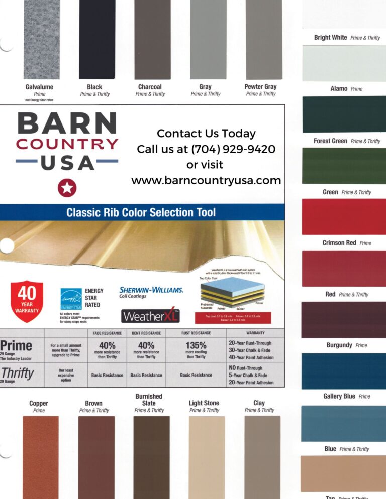 barn country usa metal siding color chart