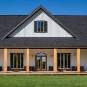 Maplecrest barndominium plan front view