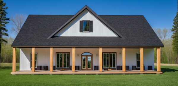 Maplecrest barndominium plan front view